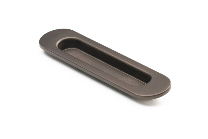 Oval Flush Pull (Single) – 150mm – Smooth Bronze
