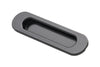 Oval Flush Pull (Single) – 150mm – Smooth Black