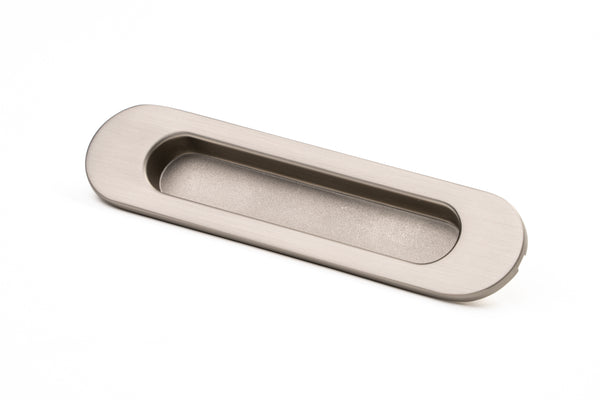 Oval Flush Pull (Single) – 150mm – Smooth Nickel