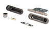 Oval Privacy Sliding Kit – 150mm – Smooth Graphite