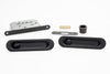 Oval Privacy Sliding Kit – 150mm – Smooth Black