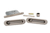 Oval Privacy Sliding Kit – 150mm – Smooth Nickel