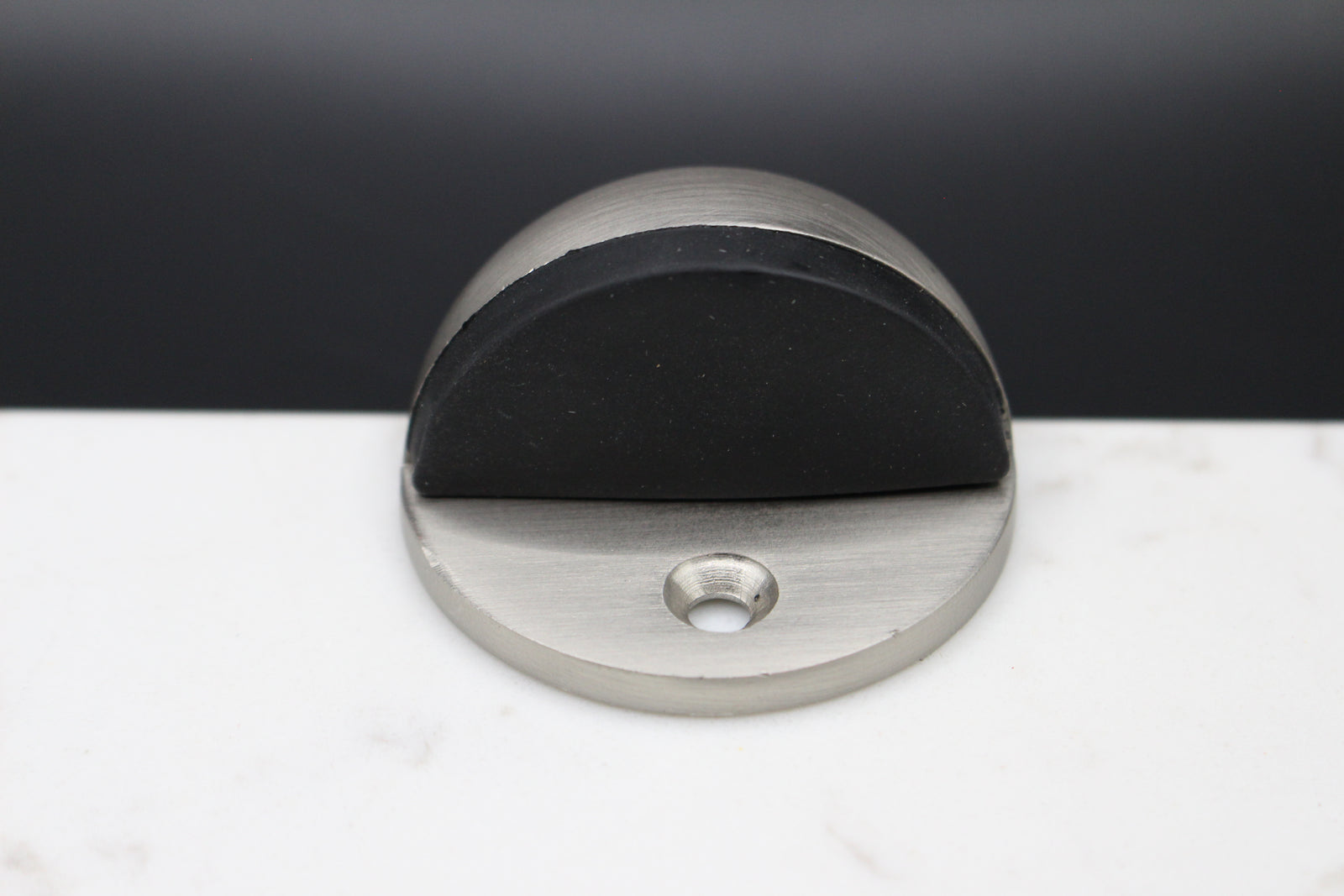 Half Moon Door Stop Smooth Nickel