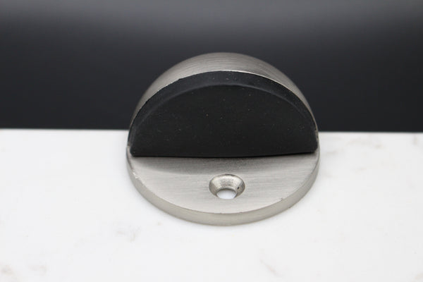 Half Moon Door Stop – Smooth Nickel