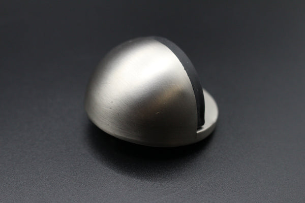Half Moon Door Stop – Smooth Nickel