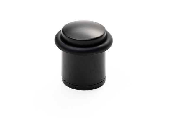Heavy Duty Floor Mounted Door Stop – Smooth Black