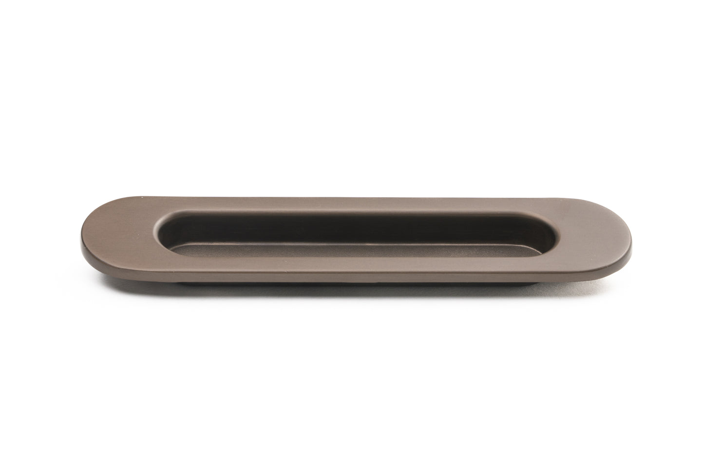 Oval Flush Pull (Single) – 150mm – Smooth Bronze