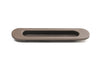 Oval Flush Pull (Single) – 150mm – Smooth Bronze