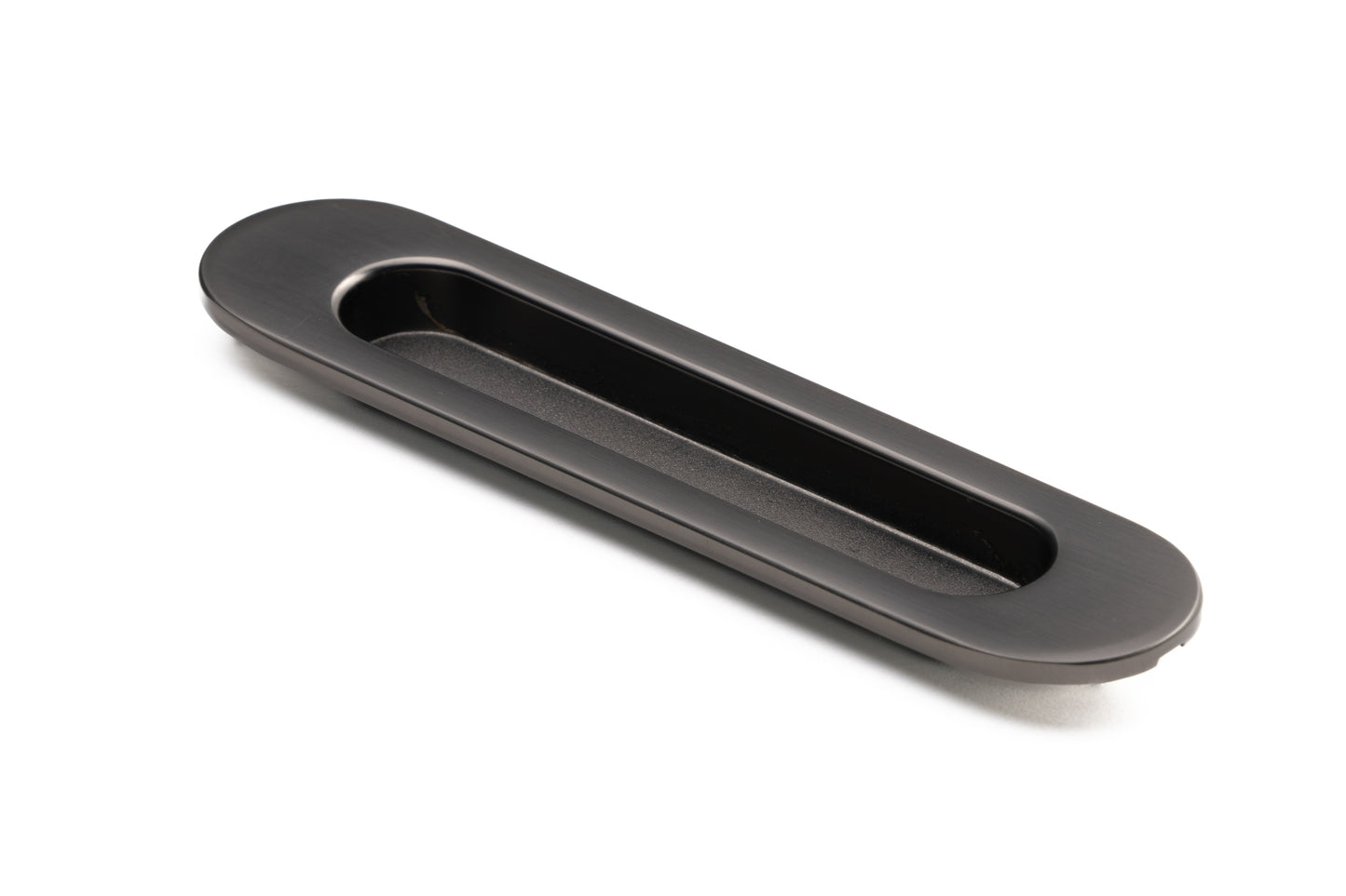 Oval Flush Pull (Smooth Graphite) – 150mm – Smooth Graphite