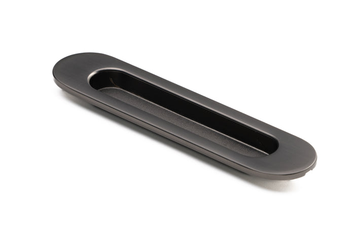 Oval Flush Pull (Single) 150mm Smooth Graphite