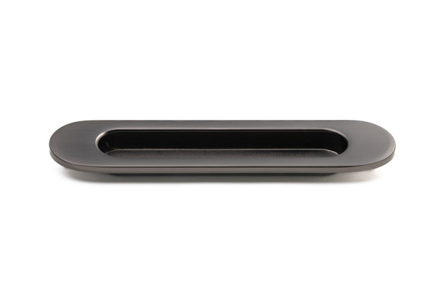 Oval Flush Pull (Smooth Graphite) – 150mm – Smooth Graphite
