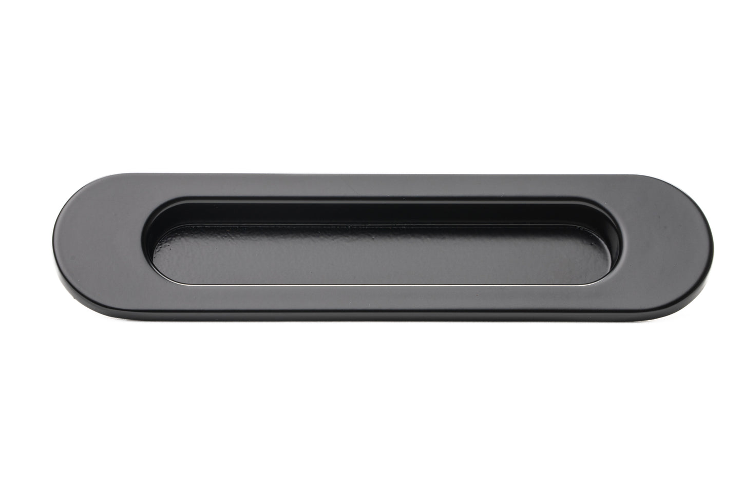 Oval Flush Pull (Single) – 150mm – Smooth Black