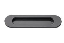 Oval Flush Pull (Single) 150mm Smooth Black