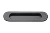 Oval Flush Pull (Single) – 150mm – Smooth Black