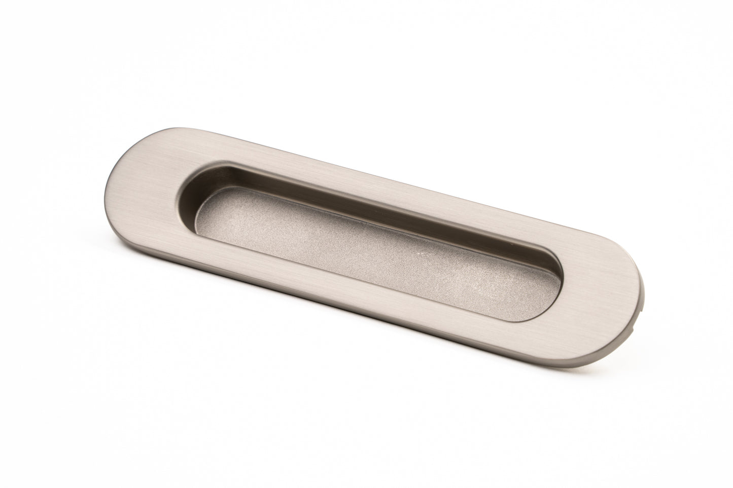 Oval Flush Pull (Single) – 150mm – Smooth Nickel