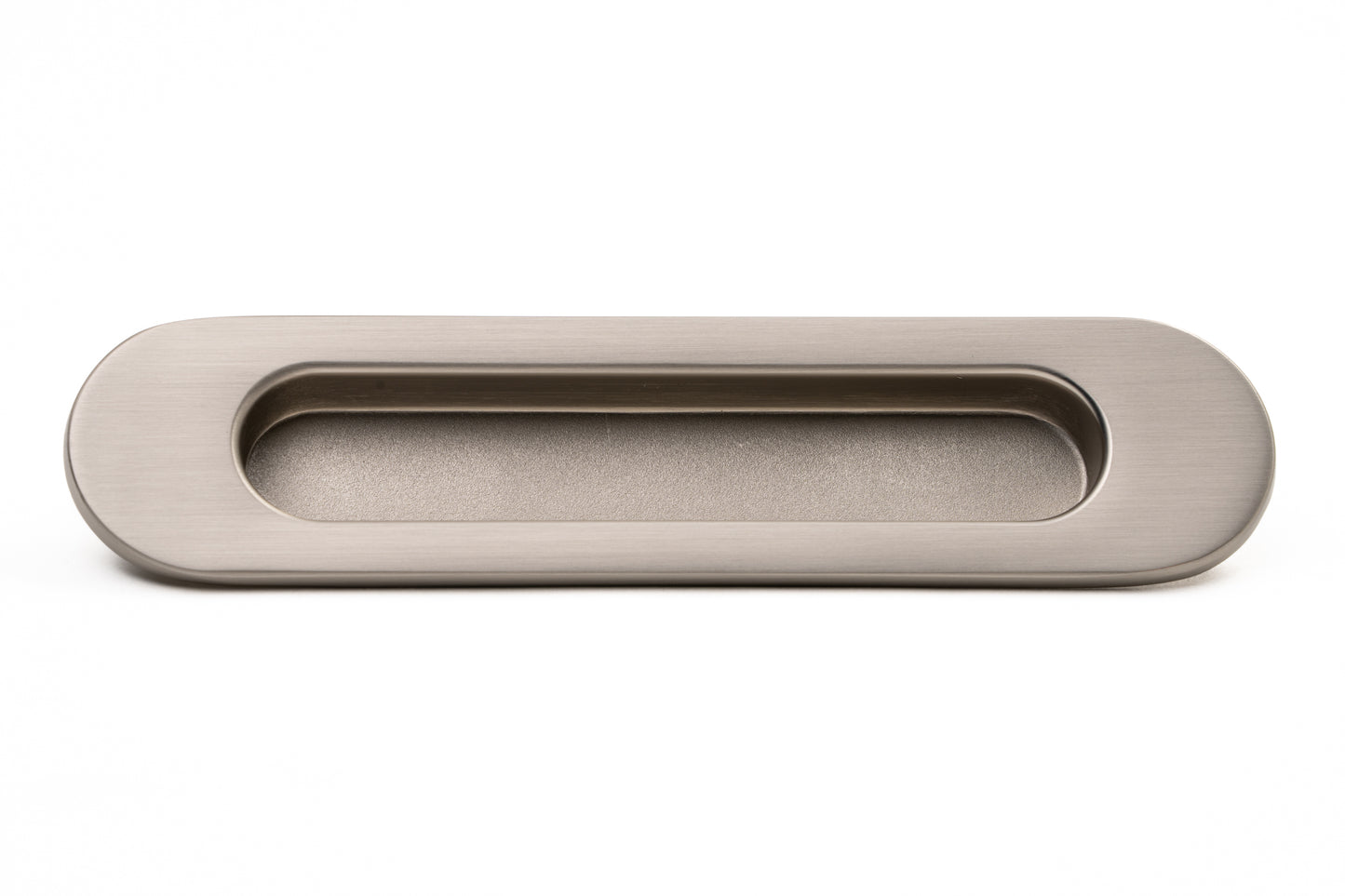 Oval Flush Pull (Single) – 150mm – Smooth Nickel