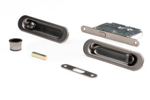 Oval Privacy Sliding Kit 150mm Smooth Graphite