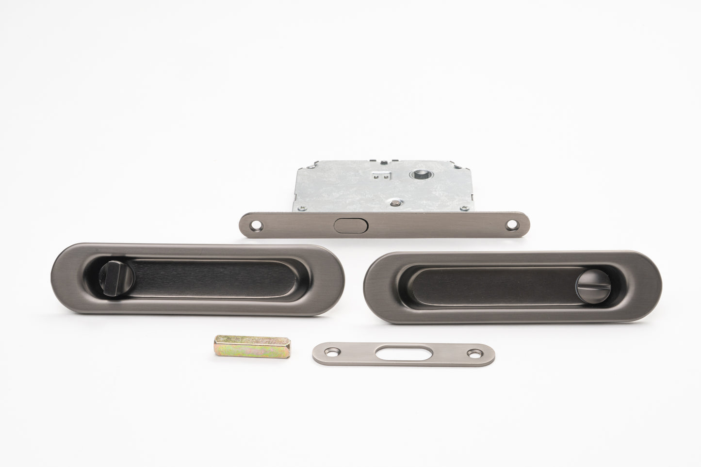Oval Privacy Sliding Kit – 150mm – Smooth Graphite