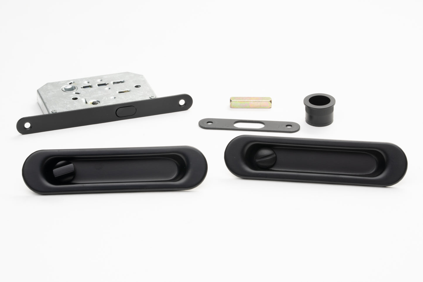 Oval Privacy Sliding Kit – 150mm – Smooth Black