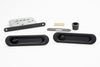 Oval Privacy Sliding Kit – 150mm – Smooth Black