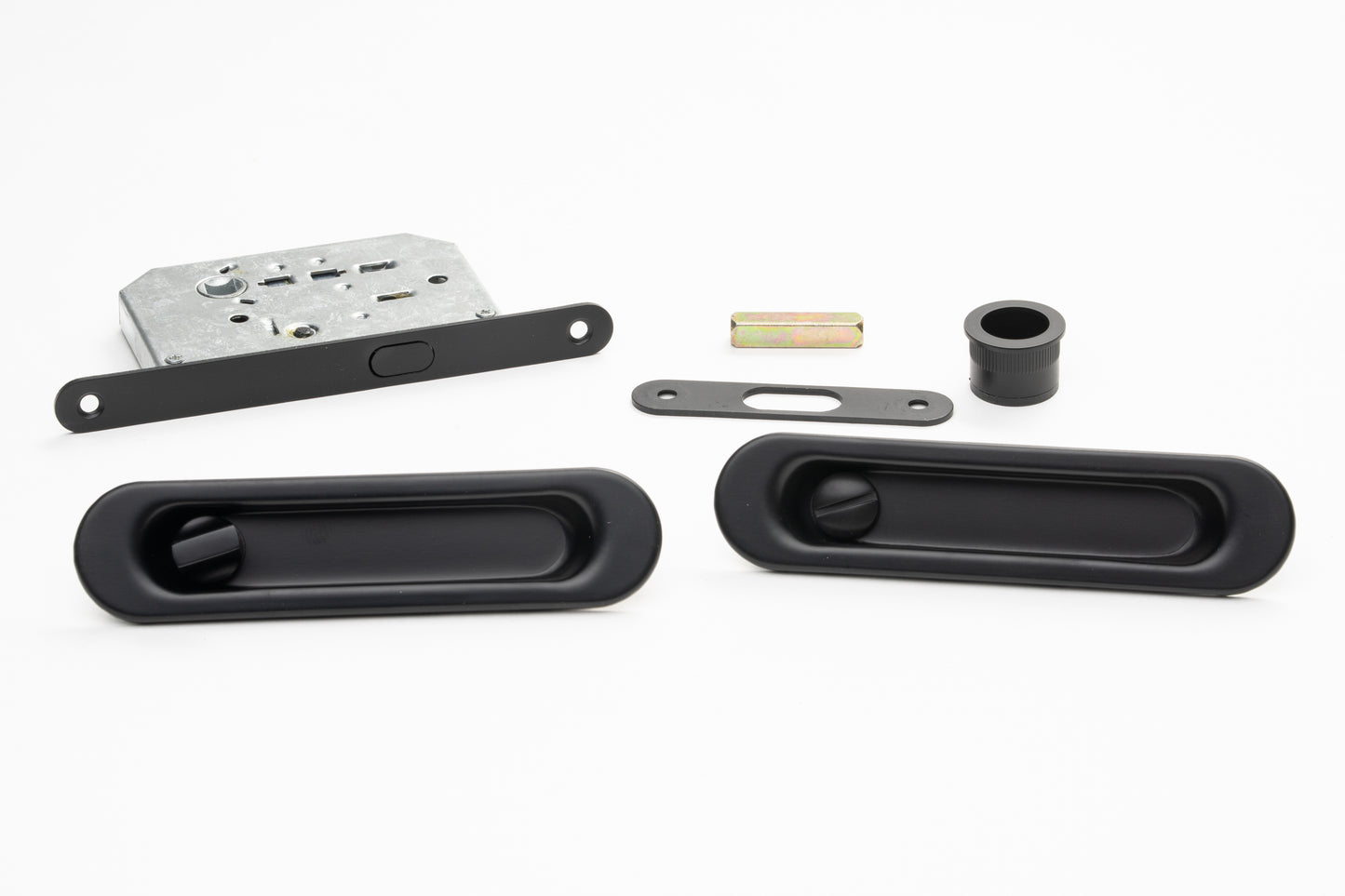 Oval Privacy Sliding Kit – 150mm – Smooth Black