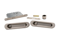 Oval Privacy Sliding Kit 150mm Smooth Nickel
