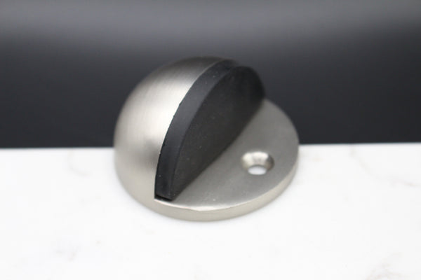 Half Moon Door Stop – Smooth Nickel